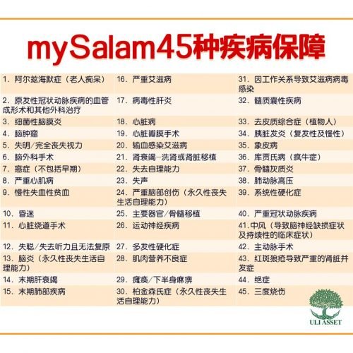 mySalam45种疾病保障